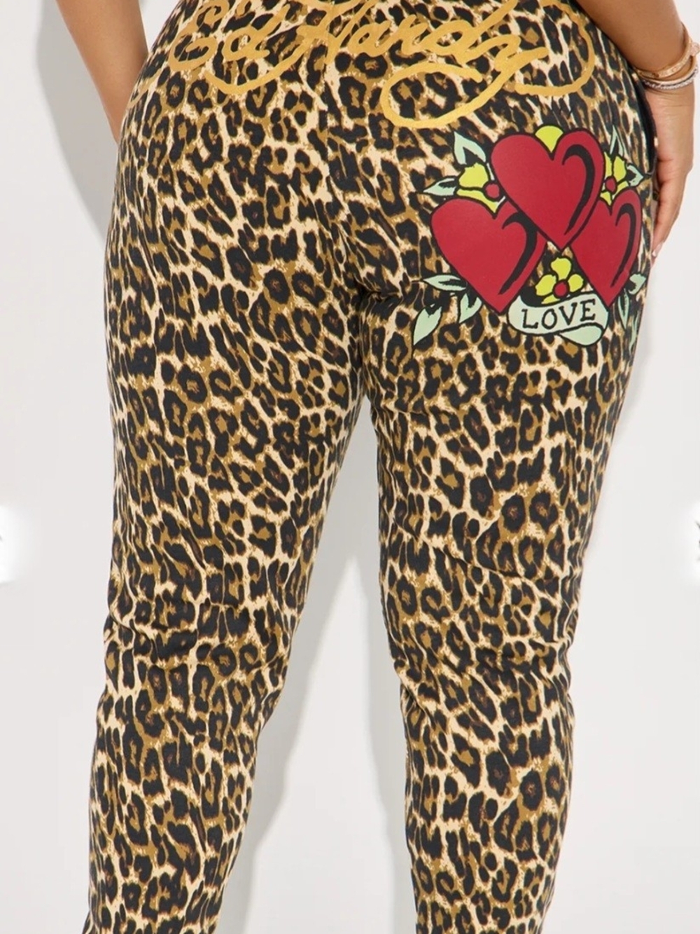 Ed Hardy Leopard Love Joggers NWOT